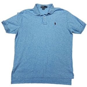 Stone Blue * Classic Fit Polo Ralph Lauren Short Sleeve Polo Shirt - Sz L